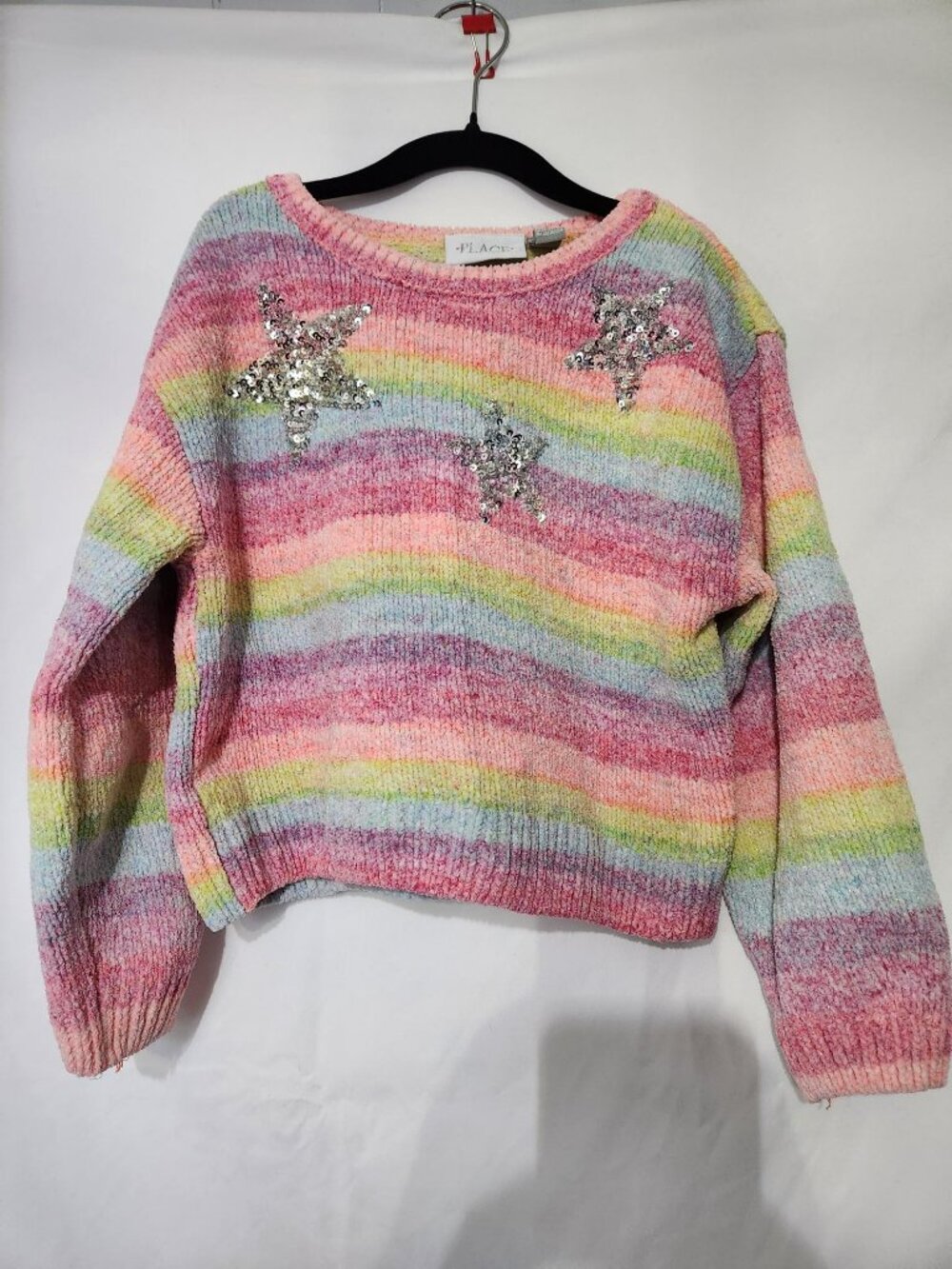 Cozy girls chunky knit cardigan in classic black. Open-front style that's easy